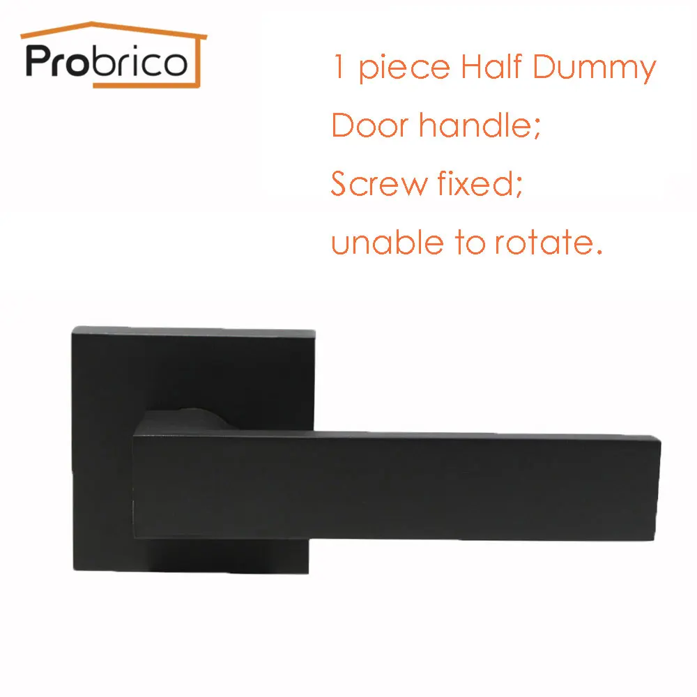 Probrico Black Half Dummy Door Knob Handle For Interior Door Lever