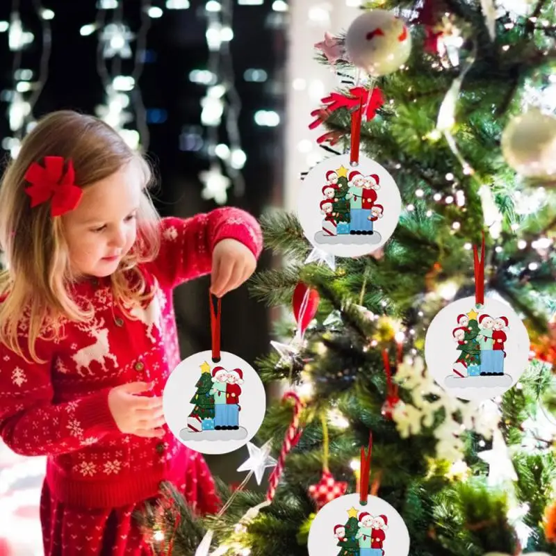 2020 карантин рождественские подвесные персонализированные украшения для семьи