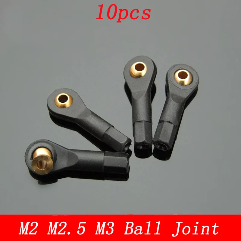 

10pcs M2 M2.5 M3 Ball Head Joint Holder Pushrod Connecting Tie Rod End Universal Connector for RC Airplane DIY Robot Toy Linkage