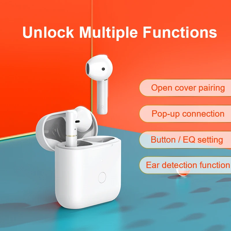 Qcy T8 Wireless Bluetooth Semi-in-ear Headphones App Control Large Battery Type-c - Earphones & Headphones - AliExpress