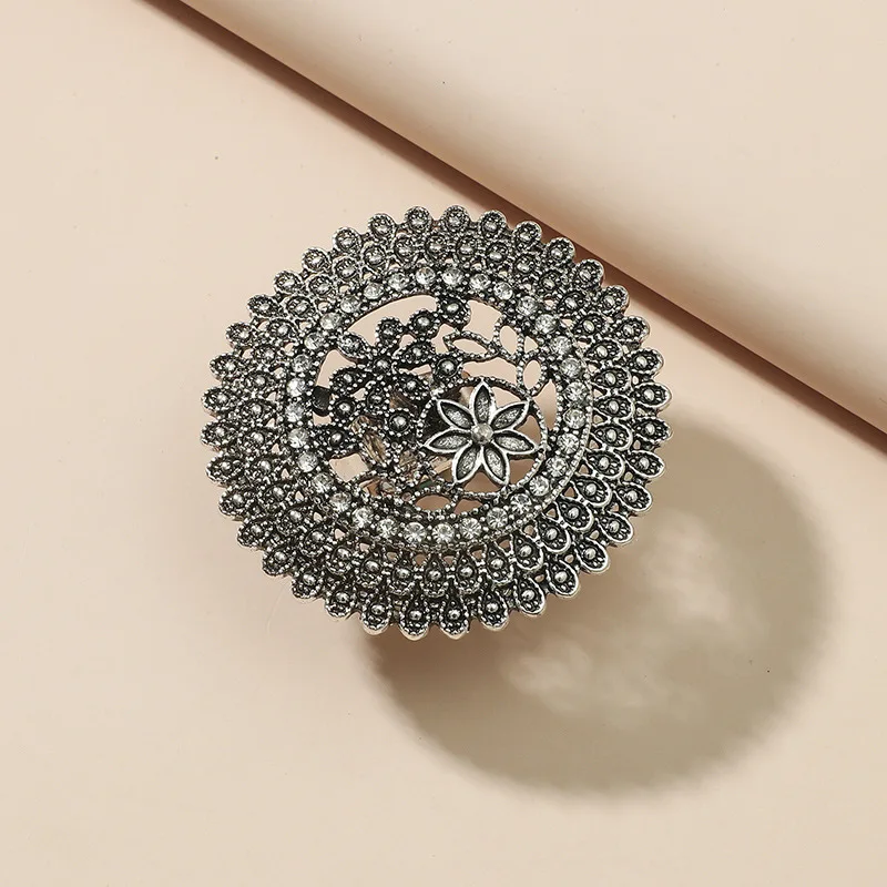 Elegant Turkish Vintage Gold Flower Ring 5