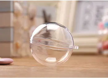 

70pcs 7cm Ball Christmas Tree Decor Ornament Type Box Transparent Plastic Craft Christmas Gift Boxes plastic ball