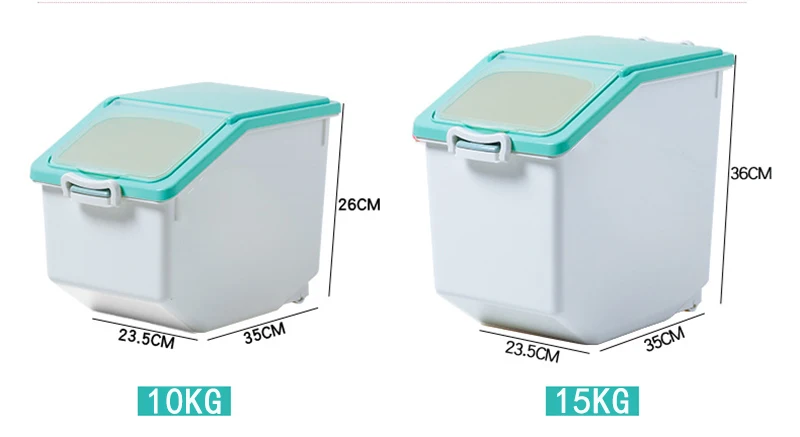 Mrosaa 10/15 кг риса герметичный ящик для хранения влагостойкий большой Ёмкость зерно муки откидная крышка контейнера Кухня коробка для хранения риса