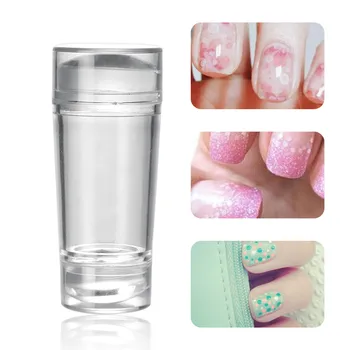 

2PCS Nail Art Craft Nails Stamping Scraper Sets Single-Head Silicone Transparent Nail Seal Manicure Tool