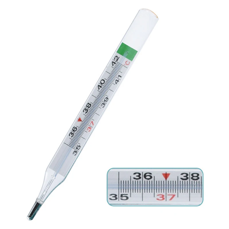 1pc Mercury Glass Thermometer Household Clinical Medical Mercury Thermometer Adult Baby Medical Body Temperature Measurement
