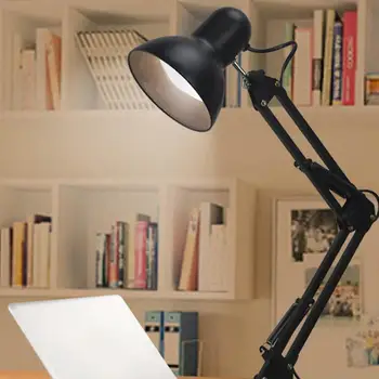 Billig Clamp Tische Flexible Leuchte Lampe E27 Schaukel Arm Tisch Lichter Lesen Einstellbare Licht Büro Liefert Schreibtisch Studio