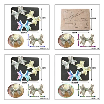 

Bow Bowknot Wooden Cutting Dies Stencil DIY Scrapbooking Album Stamp Craft Decor L4ME