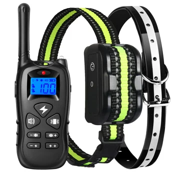 

Waterproof Rechargeable Electric Shock Collar Dog Training Collars Remote Control Pet bite Trainer No Bark stop device aids