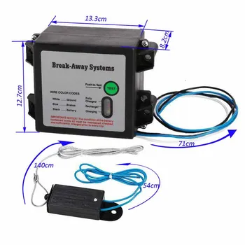 

TIOODRE Break Away System Security For Trailer Caravan Towing Electric Breakaway Switch Battery