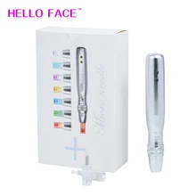 Электрический Дерма ручка 7 цветов светодиодный фотон красота Дерма Ручка Авто перезаряжаемый уход за кожей Инструменты косметические микроиглы наборы