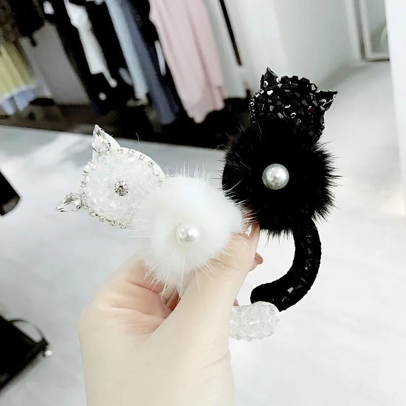 Новые модные нагрудный знак брошь из меха норки котенок корсажное платье с