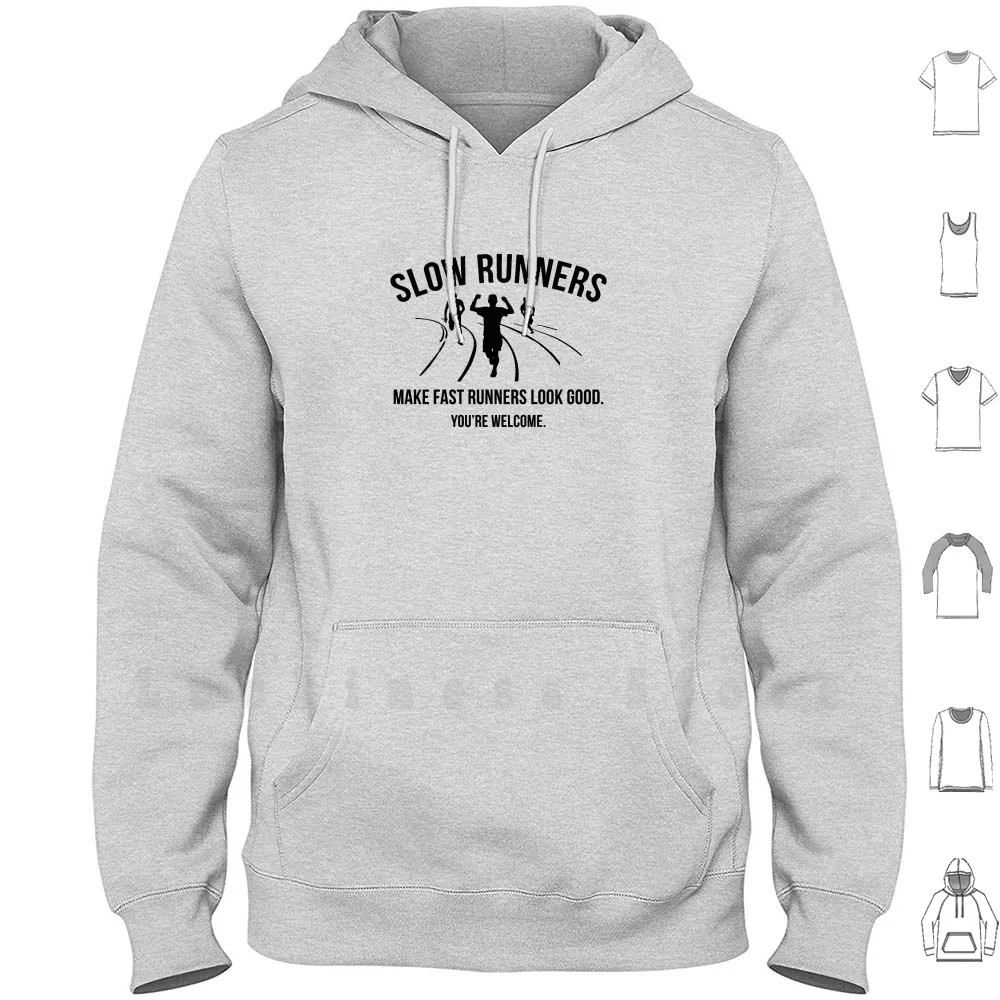 Slow Runners Hoodies Runner Running Funny Slow Marathon Humor Run Track ...