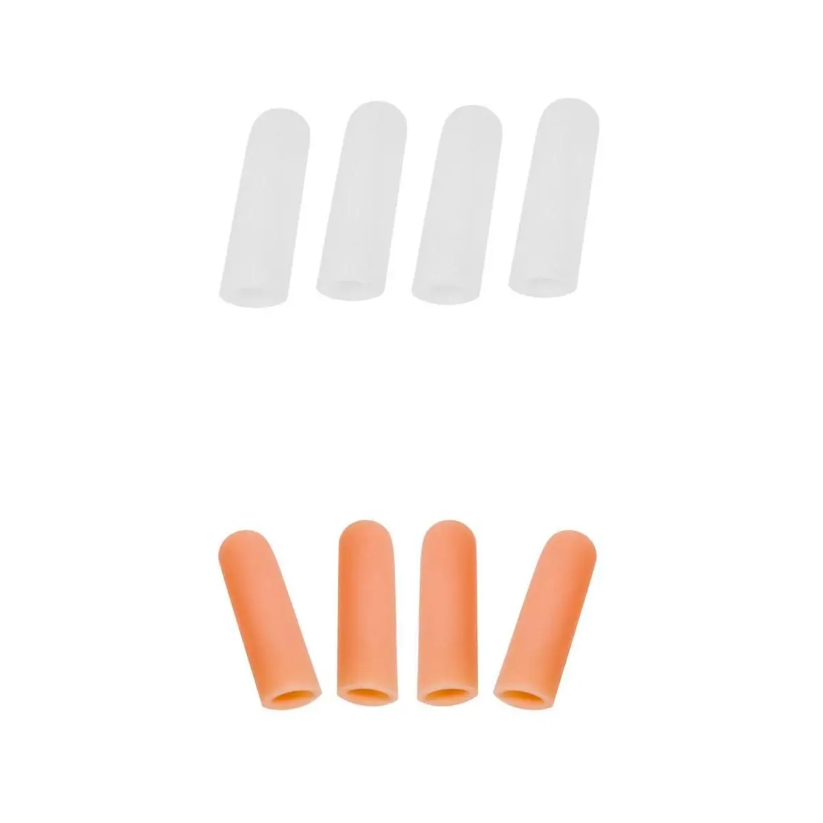4 Pairs Silicone Finger Arthritis Protective Splint Cap Cover Sleeves Tubes