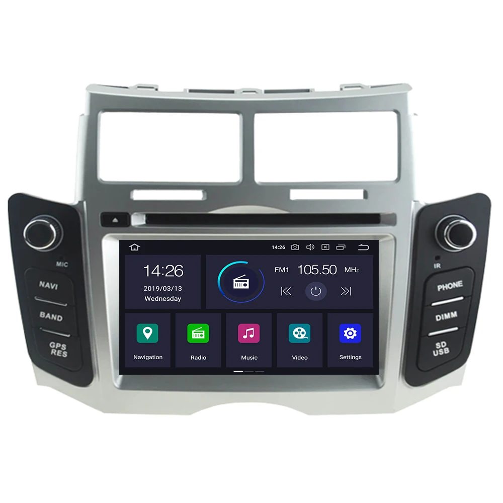Android 10 Car DVD Player For Toyota Yaris 2005-2011 GPS Navigation 2 Din Radio Stereo Multimedia WIFI Autoaudio dvd | Автомобили и
