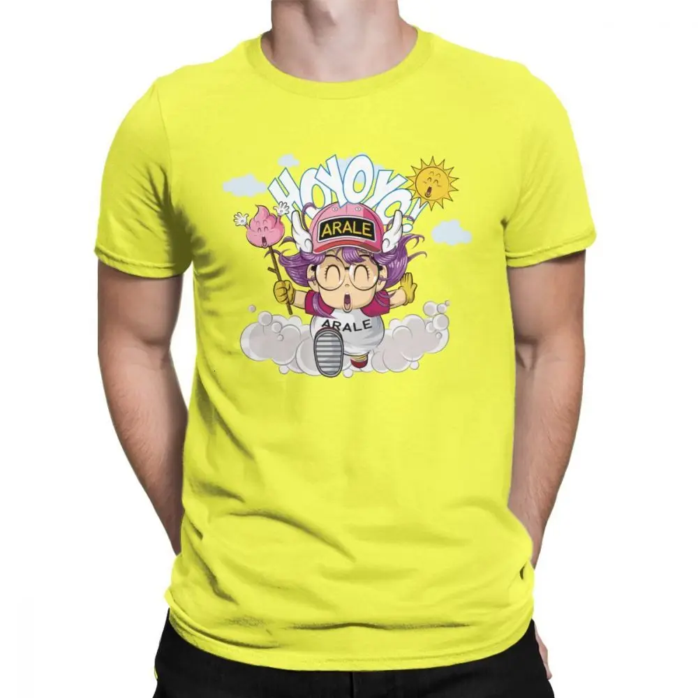 Tyburn Arale футболки для мужчин Dr Slump Toriyama Аниме Манга 90s милый робот 80s винтажные футболки из чистого хлопка с коротким рукавом идея подарка - Цвет: YEAHll