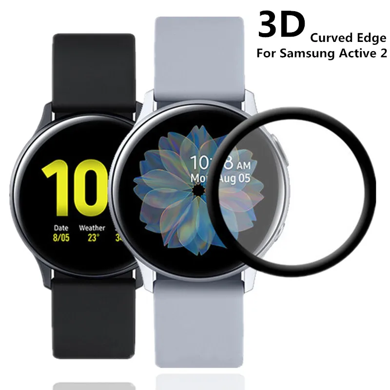 

20D Full Coverage Screen Protectors Film For Samsung Galaxy Watch Active 2 40mm 44mm Protective Tempered Glass Scratch Resistant