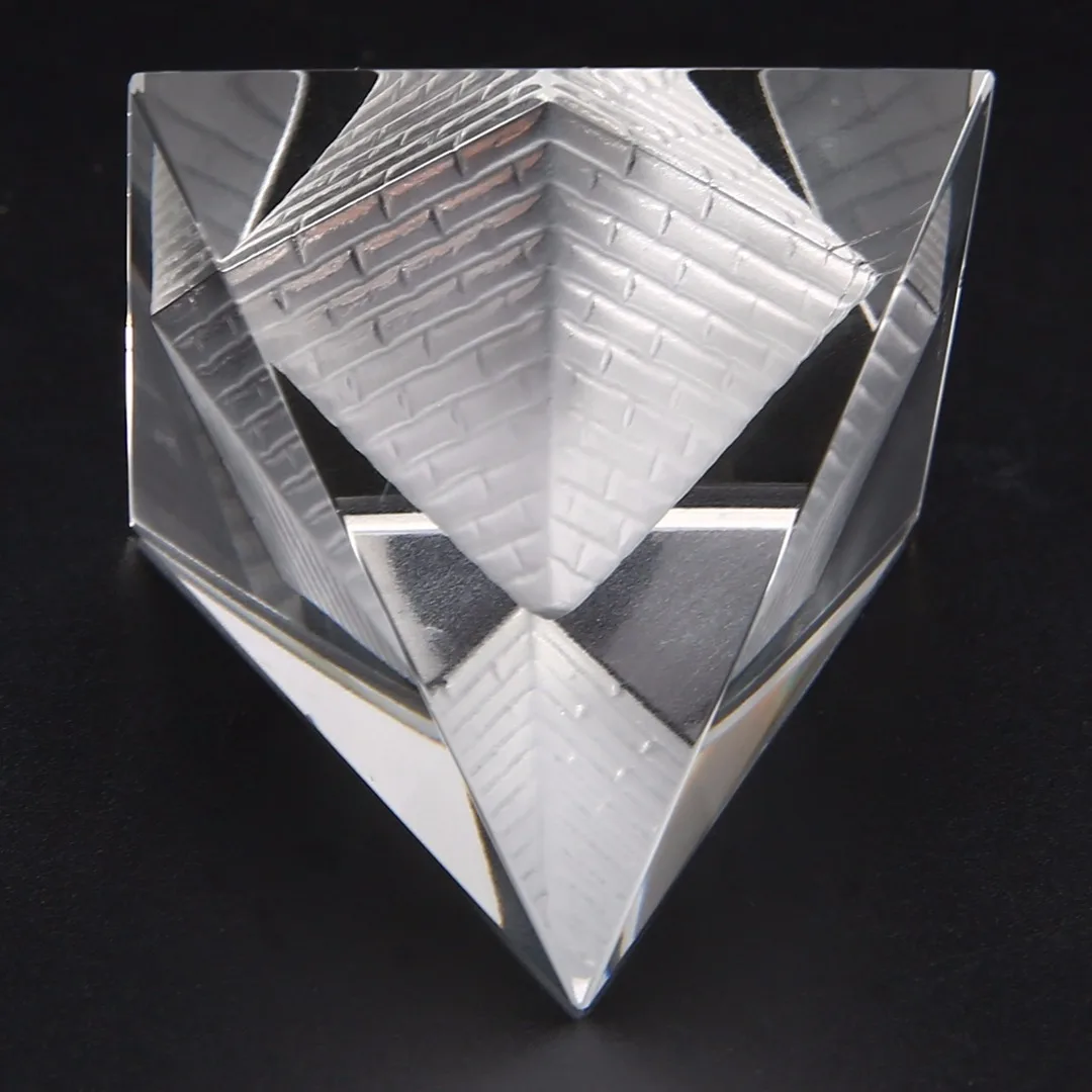 MAYITR 40*40mm Clear Crystal Quartz Pyramid Home Desk Decoration Gift For Party DIY Decorations