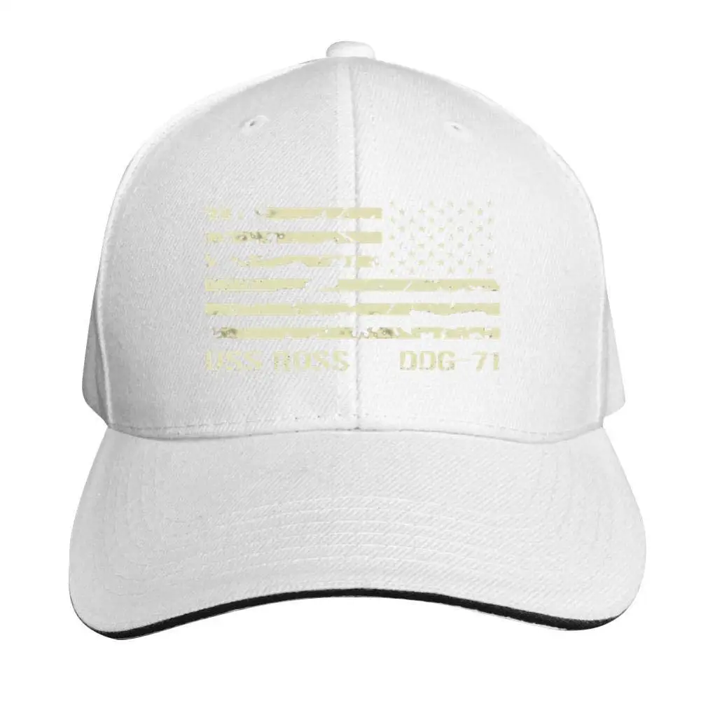 USS Ross регулируемая бейсболка, старая сэндвич Кепка, заостренный папа Кепка