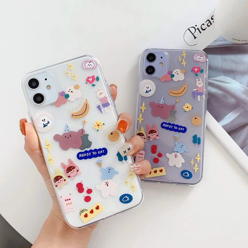 Чехлы для телефонов с милым мультяшным медведем для iPhone 11Pro Max 6 6s 7 8 Plus X Xs Max Xr 11 Pro, мягкие чехлы из ТПУ