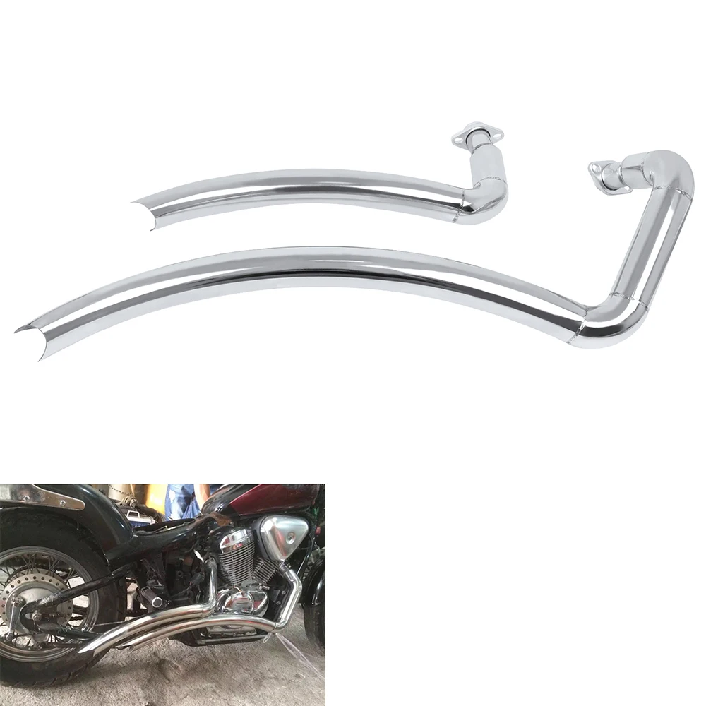 For Kawasaki EN800 VN800 Vulcan S 800 VN400 Motorcycle Slash Cut Exhaust Pipe Baffle Aerofluxus With Removable Muffler Silencer |