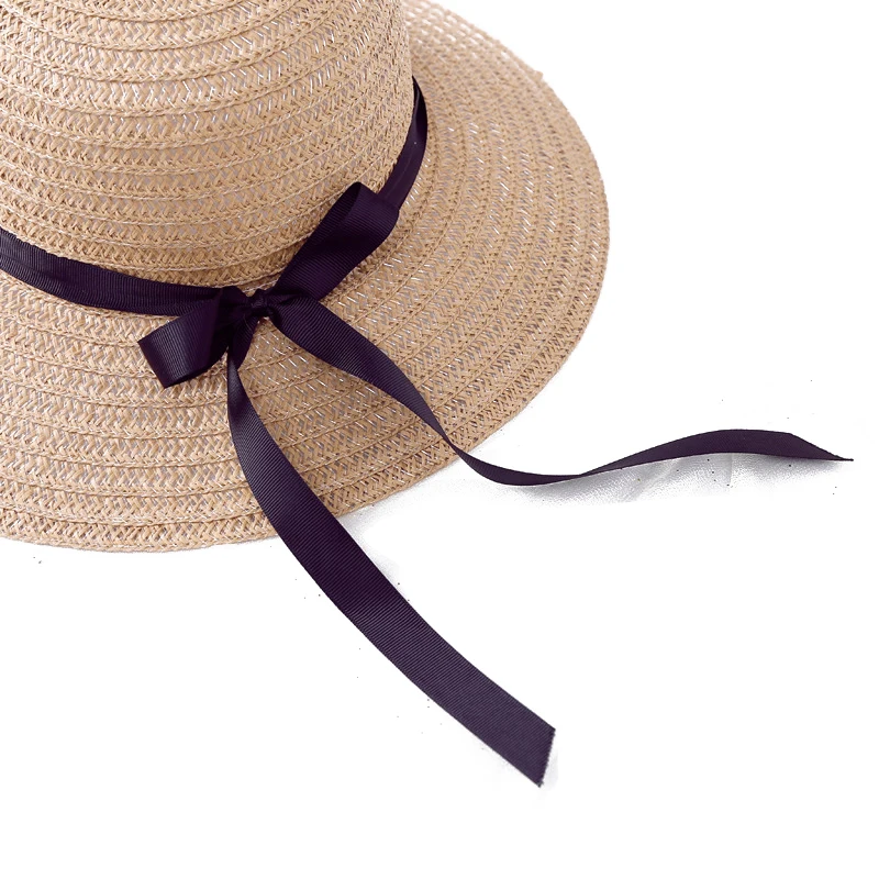 Summer Fashion Wide Big Brim floppy Straw Hats Sun Hats For Women UV Protection Panama Beach Hats Ladies Bow Hat Chapeau