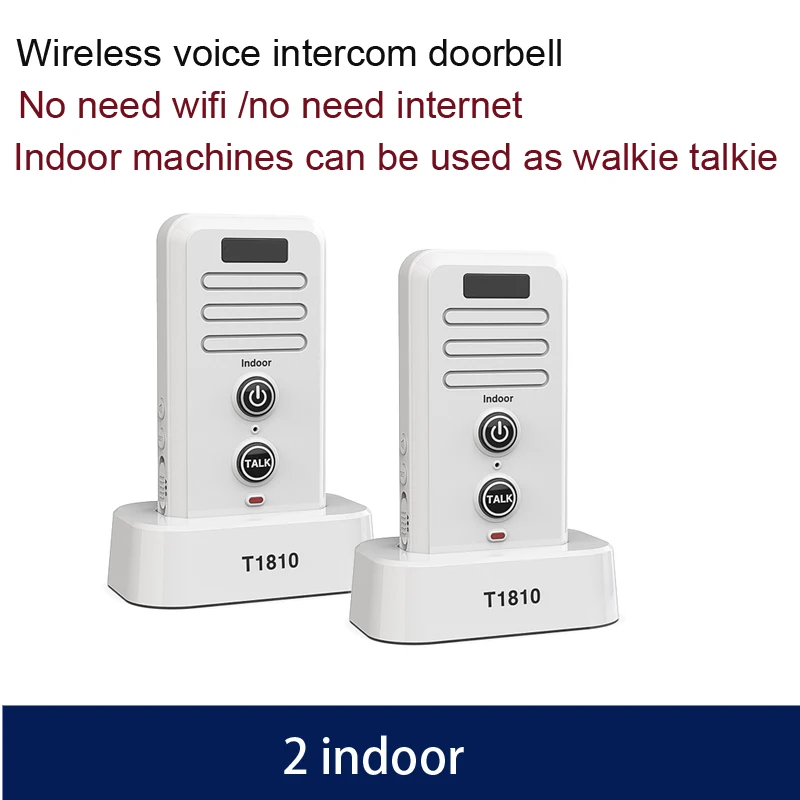 Details about   Wireless 467Mhz 2Ways Audio Intercom Doorbell 15Ringstones 120dB USB Rechargable 