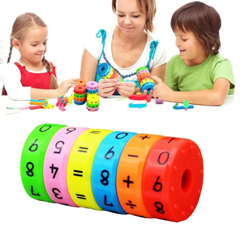 

6pcs Magnetic Montessori Arithmetic Toy Preschool Educational Plastic Toys For Children Math Numbers DIY Assembling Puzzles Toy