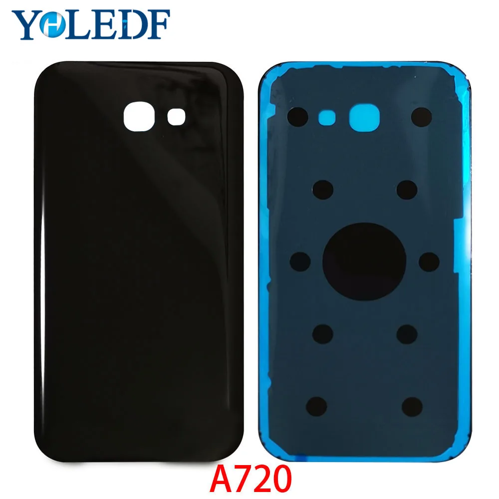 Новая задняя крышка для Samsung Galaxy A7 2017 A720 A720F A720M дверь Задняя стеклянная батареи