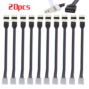 

Extension Connector Cable 4 Pin 10mm PVC Plastic Supplies 10pcs Set RGB