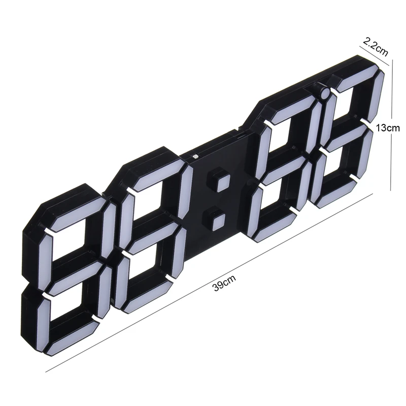 3D LED Wall Clock Modern Design Digital Table Clock Alarm Nightlight For Home Living Room Decoration