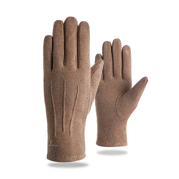 

Fashion Women Gloves Lady Winter Gloves Rabbit Fur Touch Screen Warm Outdoor Full Finger Mittens Female Cashmere Gloves