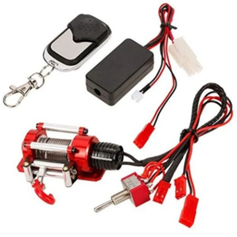 SCX10 climbing car model accessories winch 1/10 off-road vehicle electric winch accessories simulation climbing winch