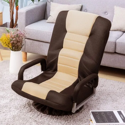 Swivel Video Rocker Gaming Chair Adjustable 7-Position Floor Chair Folding Sofa Lounger Living Room