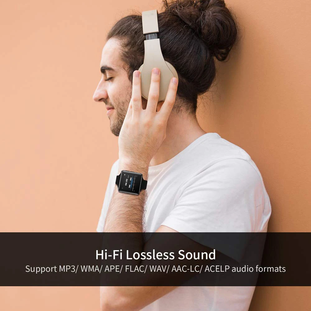 Мини Клип MP3 плеер Bluetooth 4 2 с 1 5 дюймовым сенсорным экраном портативный музыка HiFi