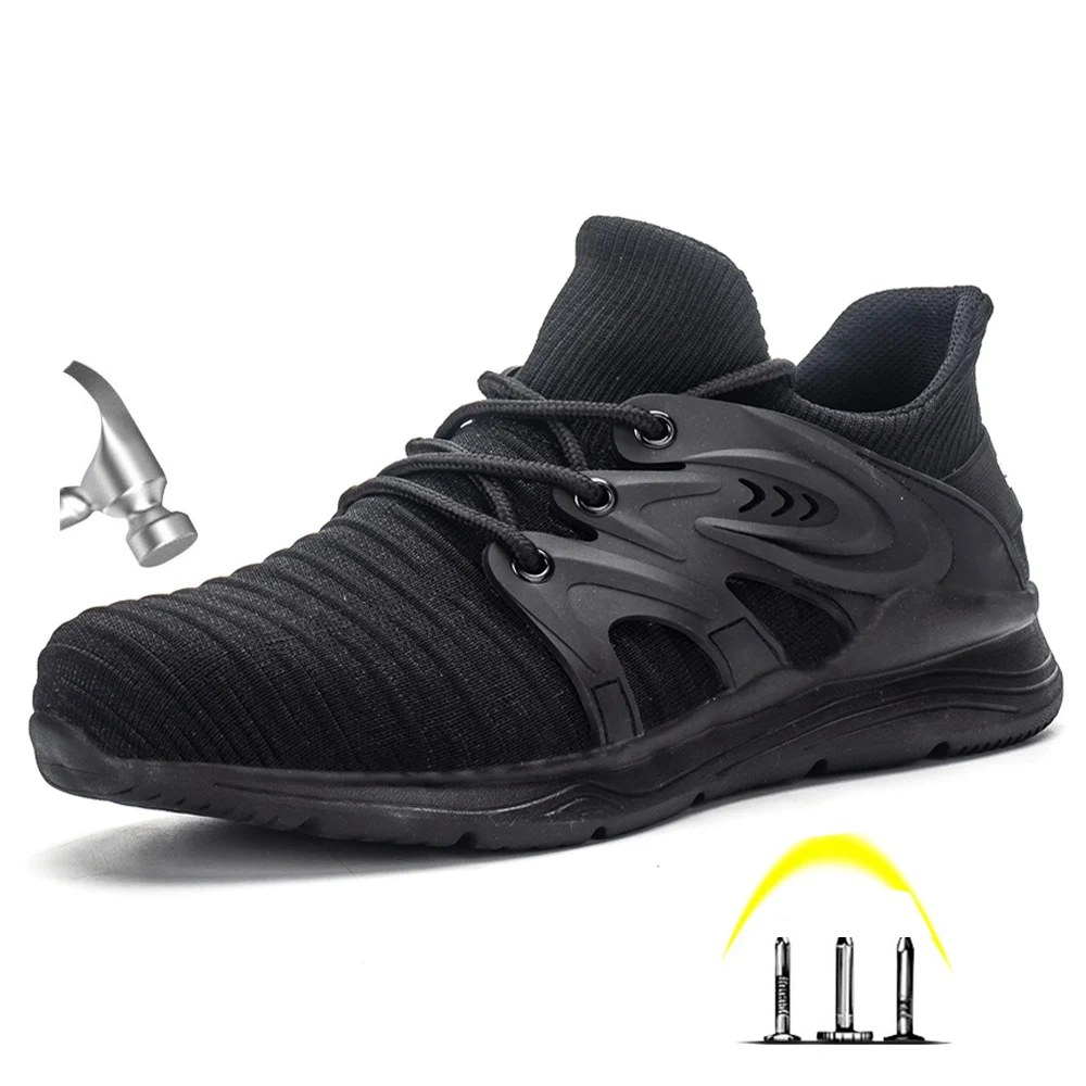 

"VIP Drop Shipping Men's Steel Toe Anti Smashing Safety Protective Shoes Men Puncture Proof Work Shoes Fashion Element Toe Shape
