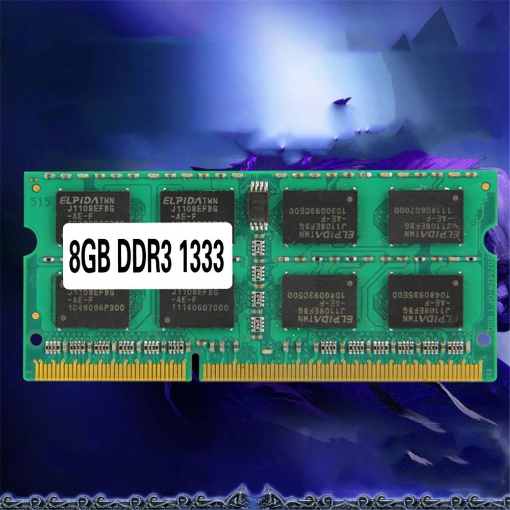 Оперативная память для ноутбука Серверная карта SO DIMM PC3 10600 DDR3 1333 МГц 204PIN 2 ГБ 4 8 DDR