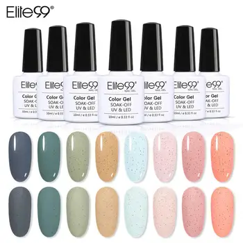 

Elite99 10ml Coral Sand Gel Polish Soak Off UV LED Glitter Gel Varnish Semi Permanent Nail Polish UV Nail Art Manicure Paint