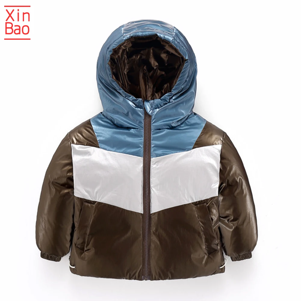 XINBAO/ г.; Верхняя одежда с капюшоном; пальто для девочек и мальчиков; Новая детская теплая куртка для малышей; одежда из хлопка; сезон осень-зима; модная мягкая одежда - Цвет: coffee