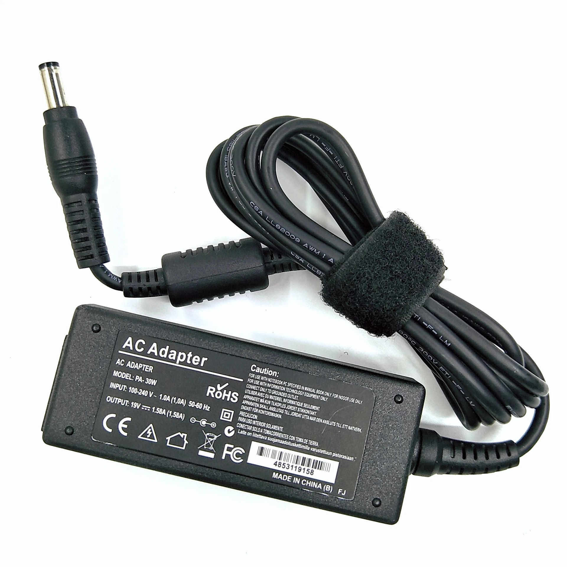 Зарядное устройство для ноутбука Toshiba DC: 5 5*2 мм 19 в A 30 Вт nb200 nb250 nb300 nb305 nb500 |