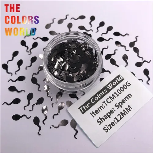 TCM1000G 200g TCT-349 спермы Tadpole 12 мм неоновые матовые ногти блестящий дизайн ногтей украшения тела Искусство тумблеры ремесла праздничные декорации поставщик - Цвет: TCM1000G 200g