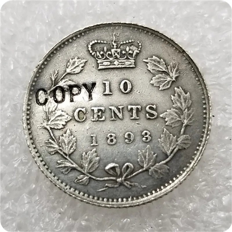 1875,1889, 1893 Канада 10 цент, копия монеты - Цвет: 1893