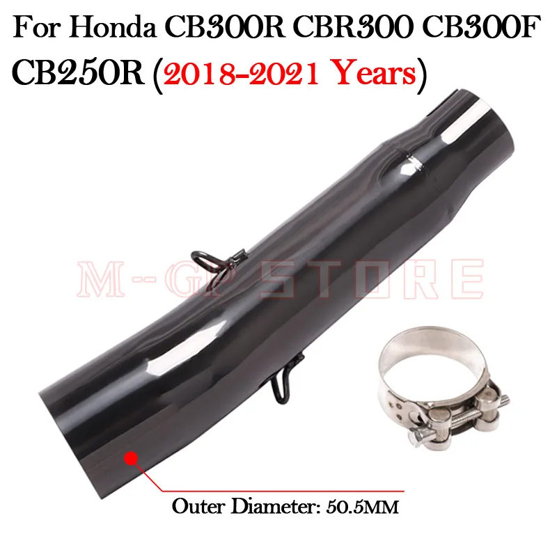 For HONDA CB250R CB300R CBR300 CB300F 2012 13 14 15 16 17 18 19 20 2021 Motorcycle Exhaust Modified Escape Tube Middle Link Pipe - Image 3