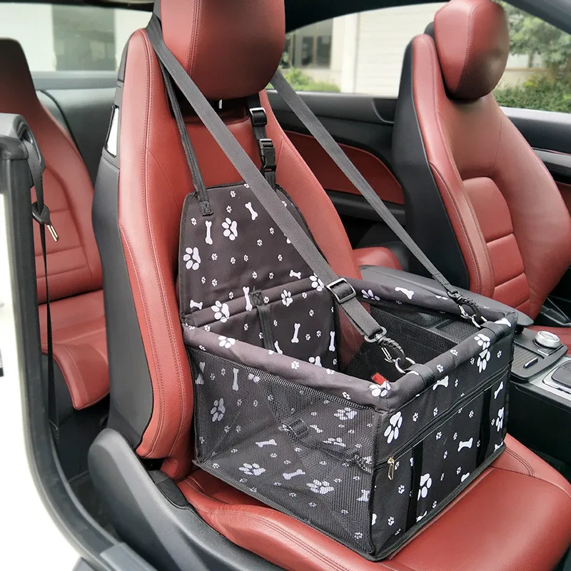 

Pet Car Booster Seat Travel Carrier Cage, Oxford Breathable Folding Soft Washable Travel Bags for Dogs Cats or Other Small Pet