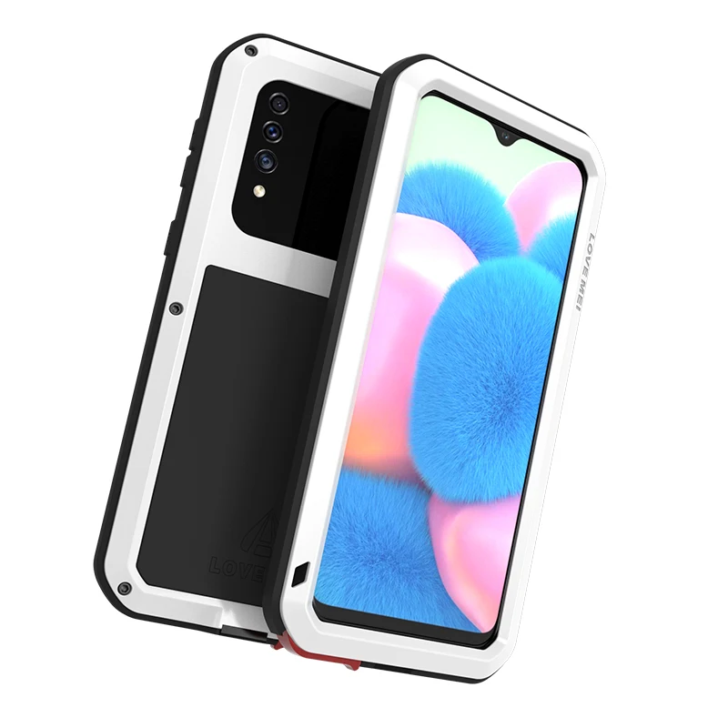 Для SS Galaxy A30s LOVE MEI металлический алюминиевый чехол для samsung Galaxy A30s мощный армированный открытый противоударный водонепроницаемый чехол