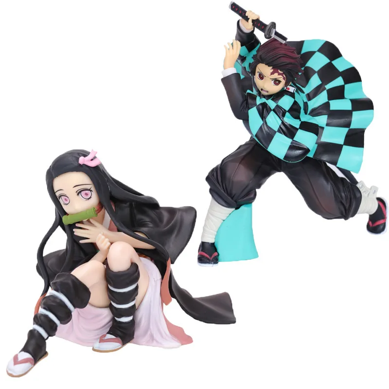 15 см Kamado Tanjirou Demon Slayer Kimetsu no Yaiba Nezuko фигурка игрушки кукла Рождественский подарок с