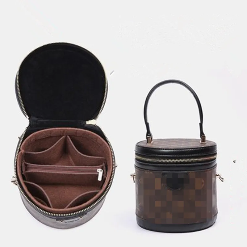 Для Каннском фетр ведро мешок вкладыш круглый сумки Органайзер с карманами для