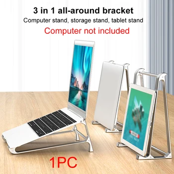 

Stable Reading Riser Typing Universal Support Base Aluminum Alloy Non Slip Desktop Holder Laptop Cooling Stand Storage Organizer