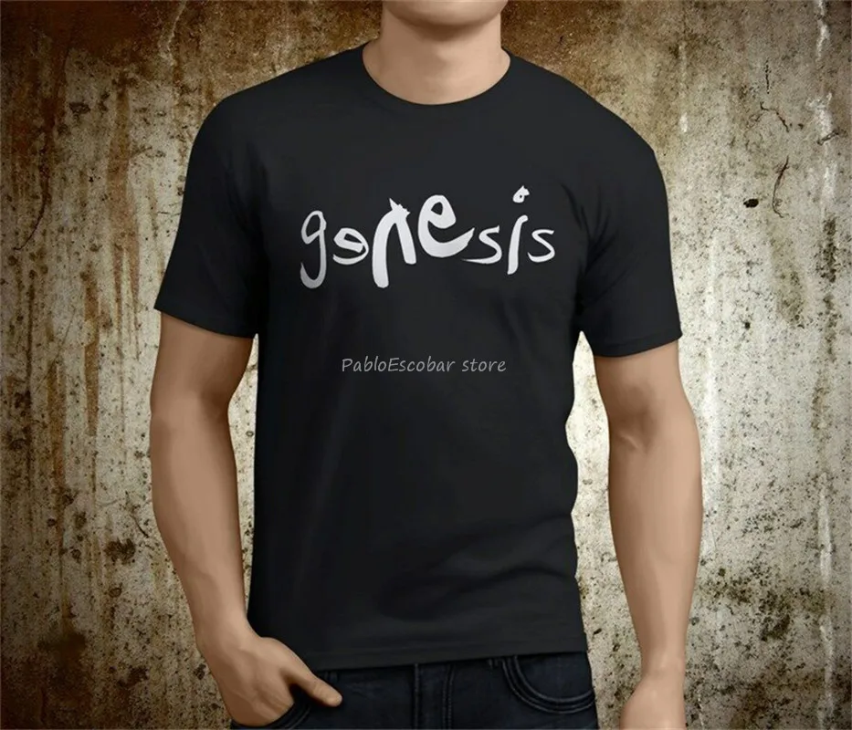 Футболка мужская с надписью Genesis Rock Band брендовая тенниска популярная майка