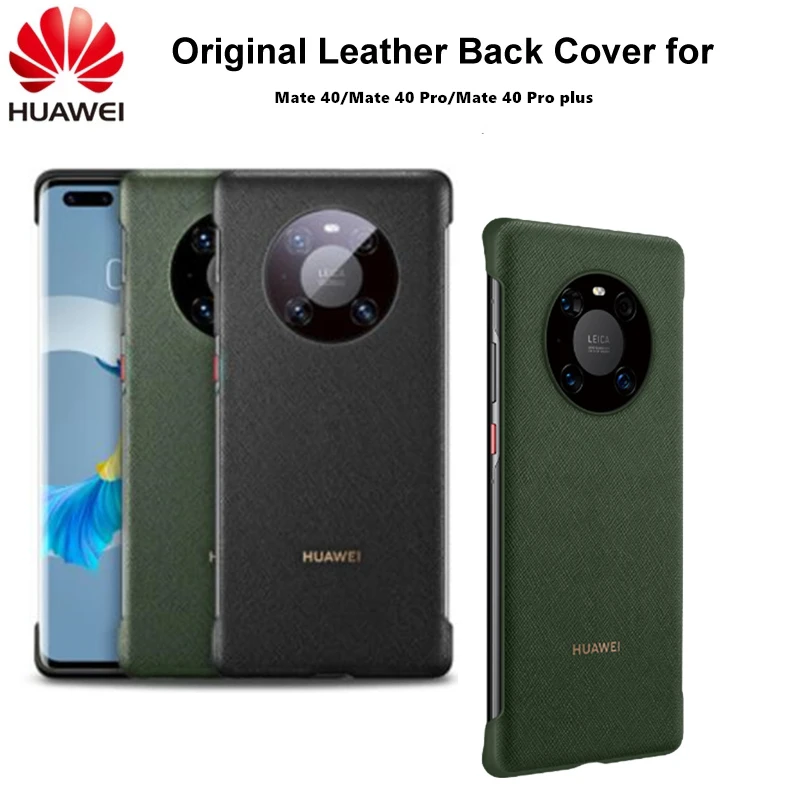 Original HUAWEI PU Case Prevents Fingerprints Microfiber Fiber Leather Back Cover For Mate 40/40 Pro Mate 40 Pro +/40 Pro plus