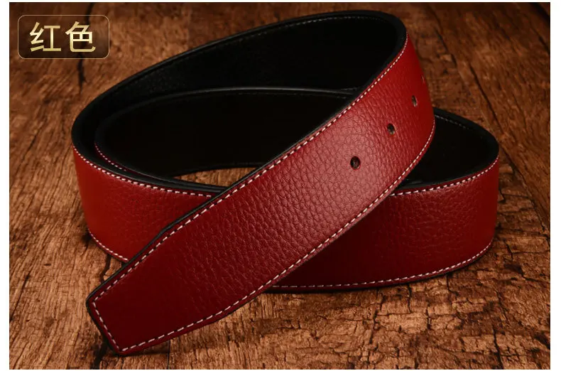 New Luxury Brand Belts for Men High Quality Male Strap Genuine Waistband Men's No Buckle 3.8cm Designer Belts Wholesale mens brown belt